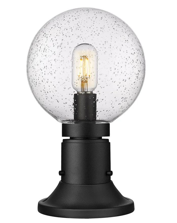 Z-Lite 599PHM-553PM-BK Laurent One Light Outdoor Pier Mount, Black