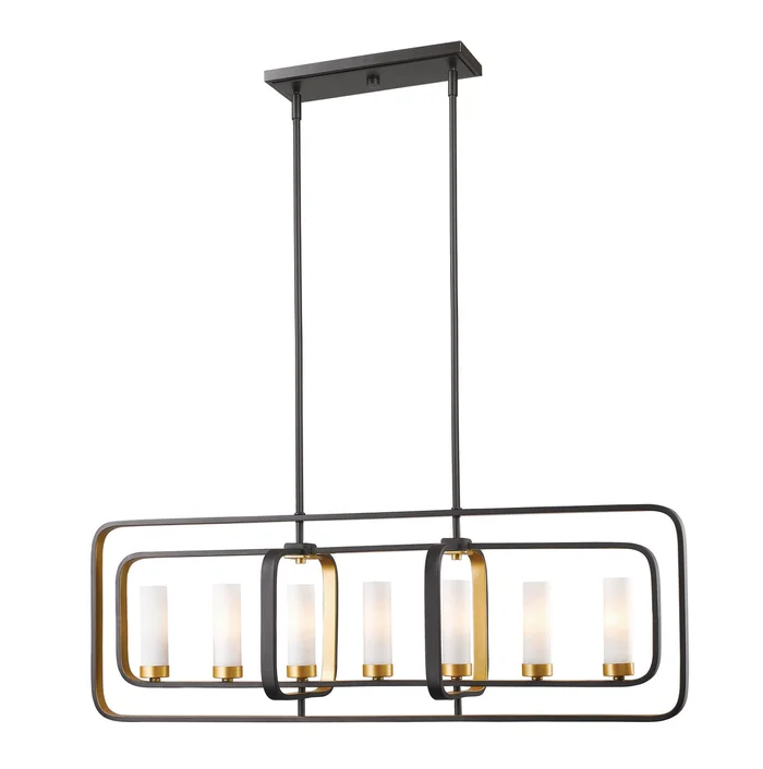 Z-Lite 6000-7L-BZGD Aideen Seven Light Island Pendant, Bronze Gold