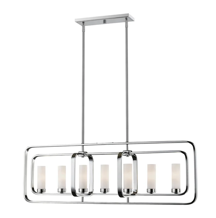 Z-Lite 6000-7L-CH Aideen Seven Light Island Pendant, Chrome