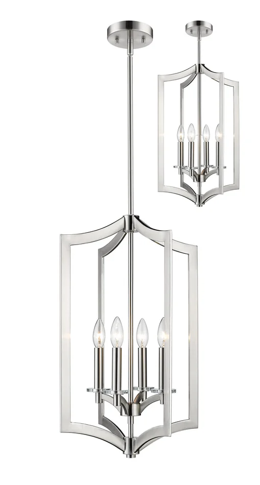 Z-Lite 6008-4BN Zander Four Light Pendant, Brushed Nickel