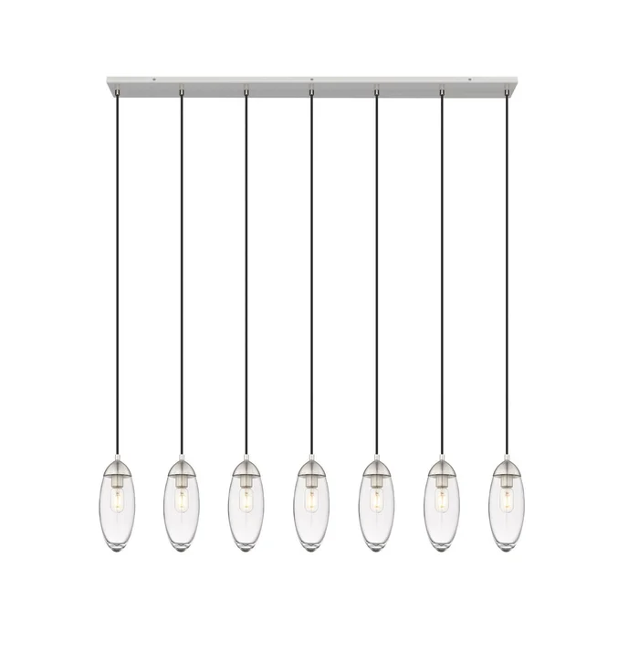 Z-Lite 651P-7L-BN Arden Seven Light Chandelier, Brushed Nickel
