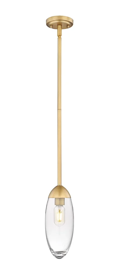Z-Lite 651P-ROD-RB Arden One Light Pendant, Rubbed Brass