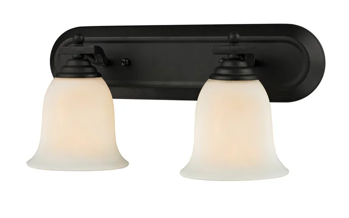 Z-Lite 703-2V-MB Lagoon Two Light Vanity, Matte Black