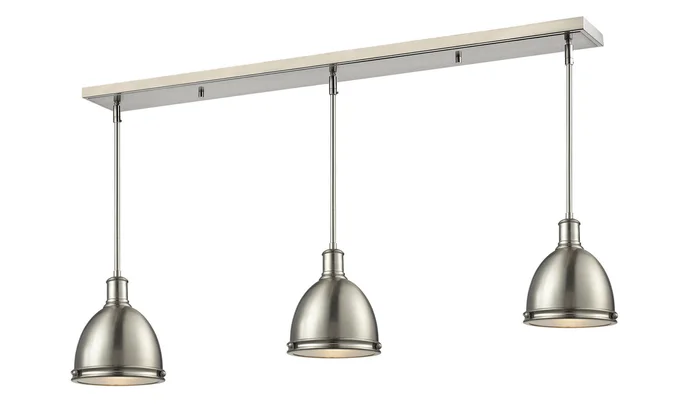Z-Lite 710MP-3BN Mason Three Light Island Pendant, Brushed Nickel
