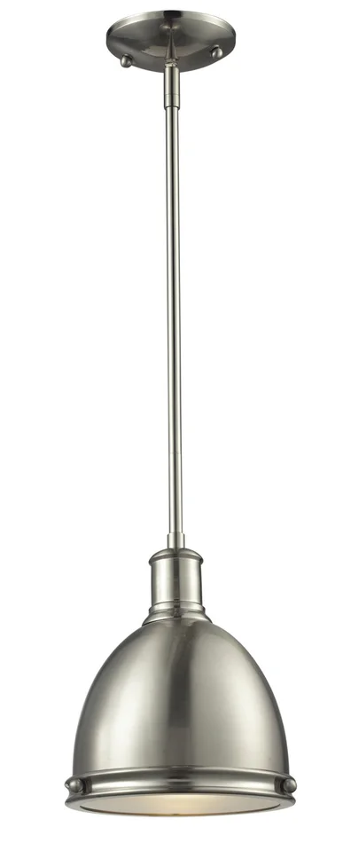 Z-Lite 710MP-BN Mason One Light Mini Pendant, Brushed Nickel