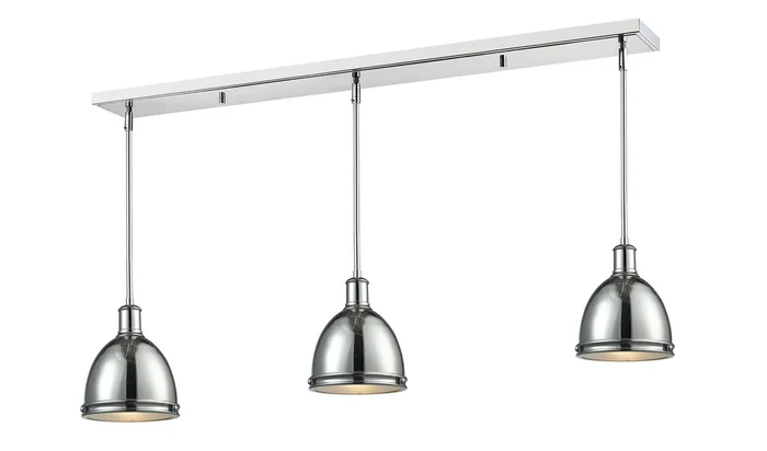 Z-Lite 711MP-3CH Mason Three Light Island Pendant, Chrome