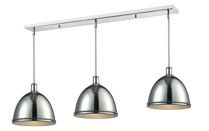 Z-Lite 711P13-3CH Mason Three Light Island Pendant, Chrome