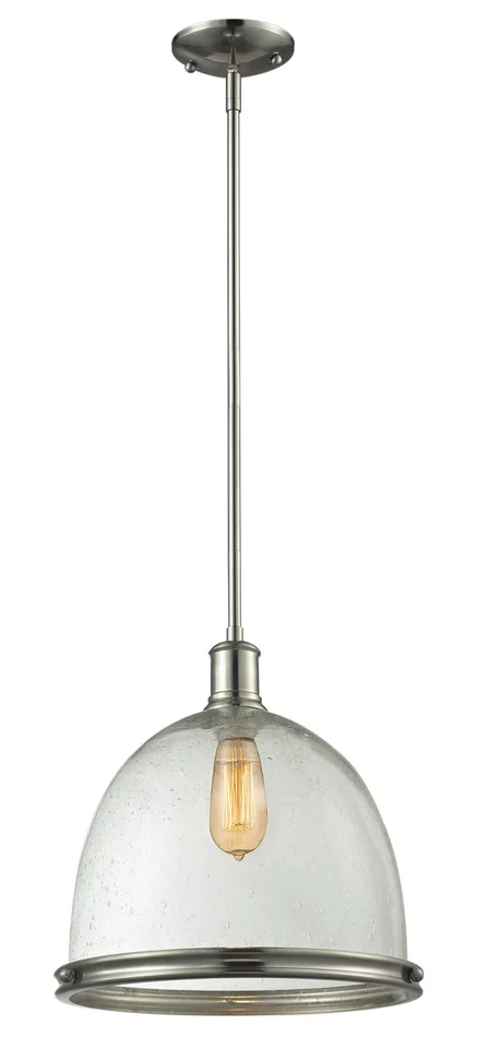 Z-Lite 718P13-BN Mason One Light Pendant, Brushed Nickel