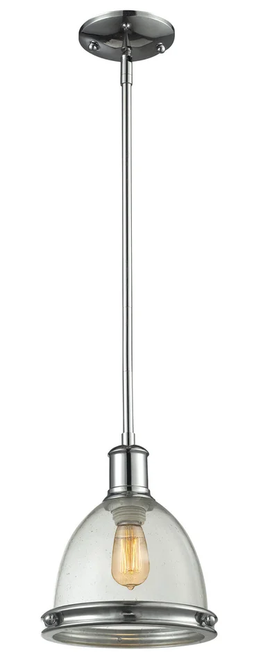 Z-Lite 719MP-CH Mason One Light Mini Pendant, Chrome