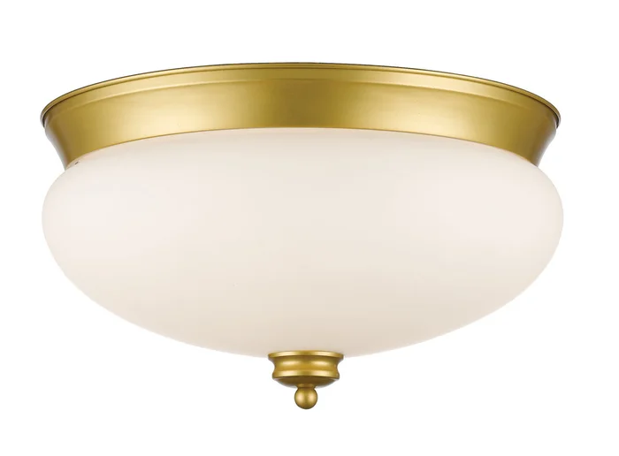 Z-Lite 721F3-SG Amon Three Light Flush Mount, Satin Gold