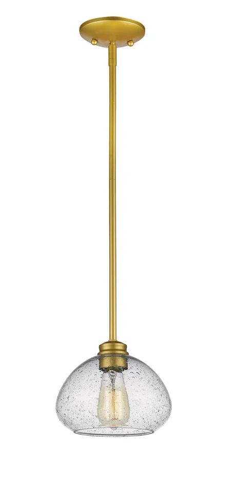 Z-Lite 722MP-SG Amon One Light Mini Pendant, Satin Gold