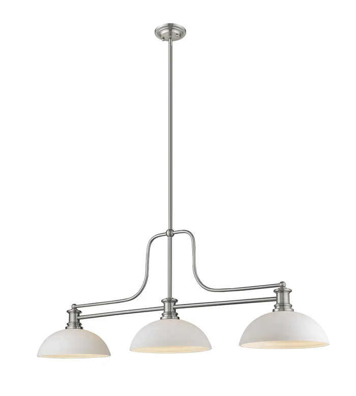 Z-Lite 725-3BN-DMO14 Melange Three Light Chandelier, Brushed Nickel