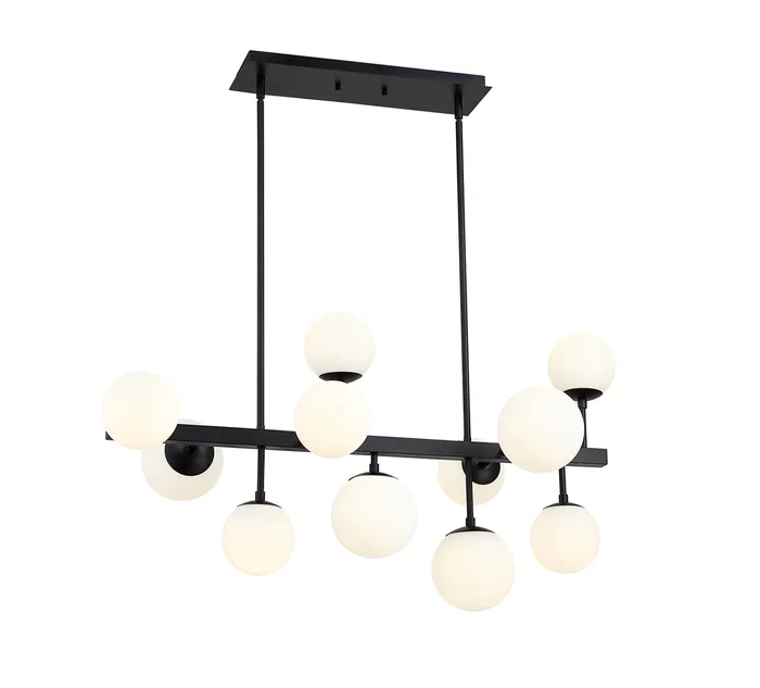 Z-Lite 730-11L-MB Midnetic 11 Light Chandelier, Matte Black