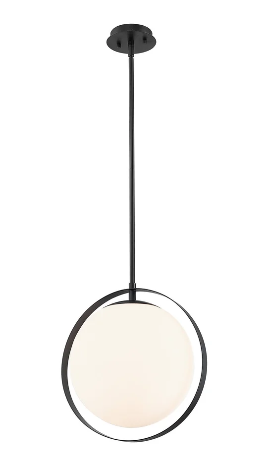 Z-Lite 730P12-MB Midnetic One Light Mini Pendant, Matte Black