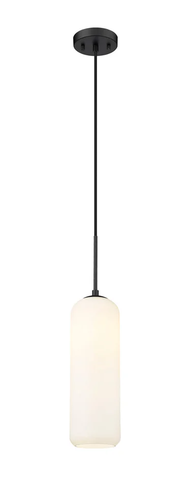 Z-Lite 732P22-MB Monty One Light Pendant, Matte Black