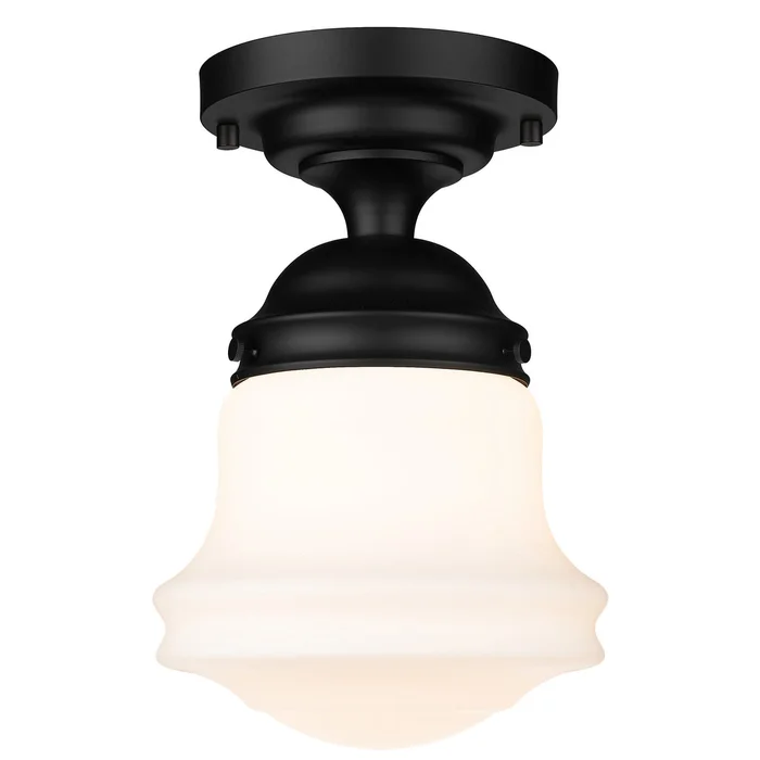 Z-Lite 735F10-MB Vaughn One Light Flush Mount, Matte Black