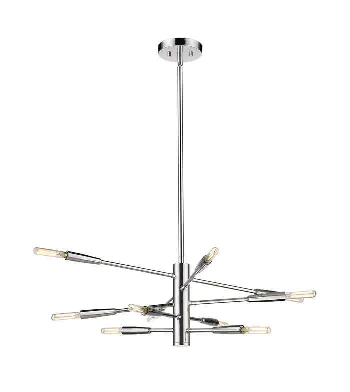 Z-Lite 737-10CH Ascension Ten Light Chandelier, Chrome