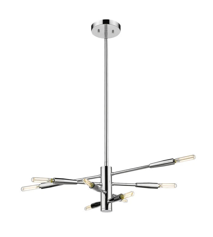 Z-Lite 737-8CH Ascension Eight Light Chandelier, Chrome