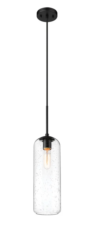 Z-Lite 738P22-MB Monty One Light Pendant, Matte Black