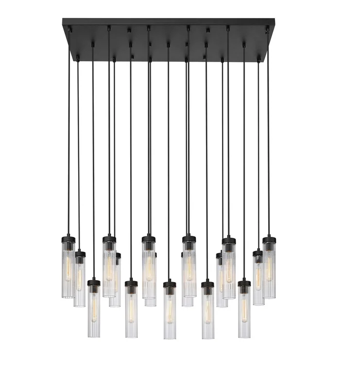 Z-Lite 740P-17L-MB Beau 17 Light Chandelier, Matte Black