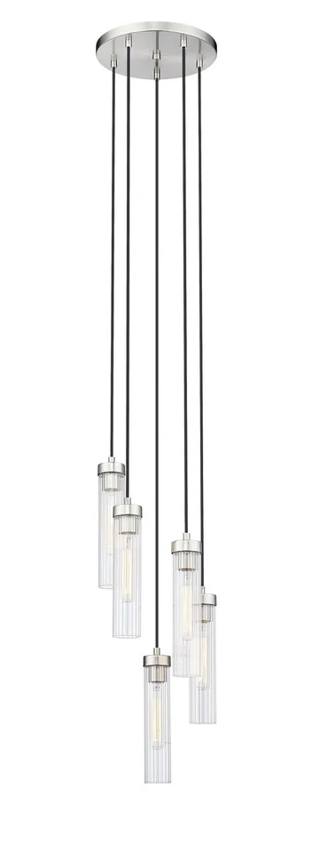 Z-Lite 740P-5R-BN Beau Five Light Chandelier, Brushed Nickel
