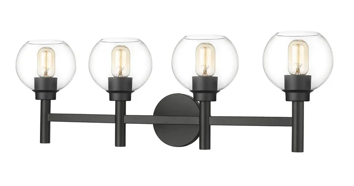 Z-Lite 7502-4V-MB Sutton Four Light Vanity, Matte Black