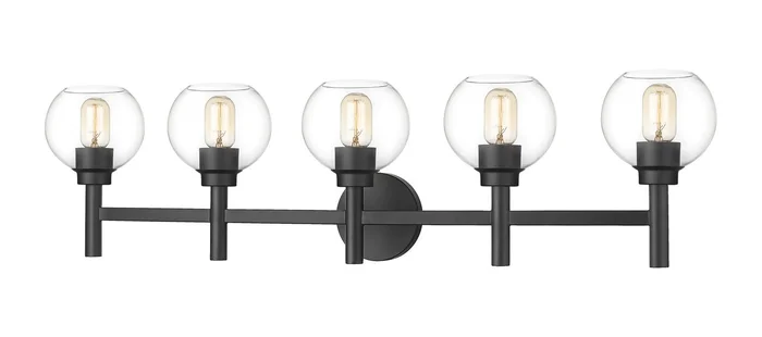 Z-Lite 7502-5V-MB Sutton Five Light Vanity, Matte Black