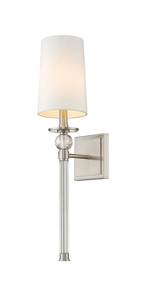 Z-Lite 805-1S-BN Mia One Light Wall Sconce, Brushed Nickel