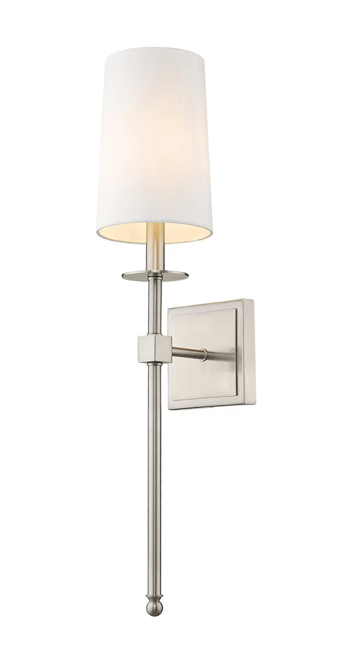 Z-Lite 811-1S-BN Camila One Light Wall Sconce, Brushed Nickel