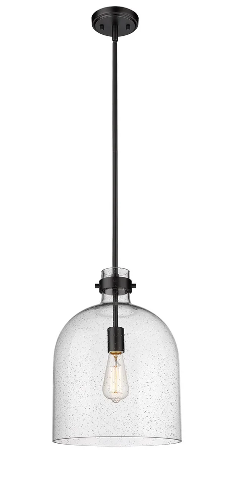 Z-Lite 817-12MB Pearson One Light Pendant, Matte Black