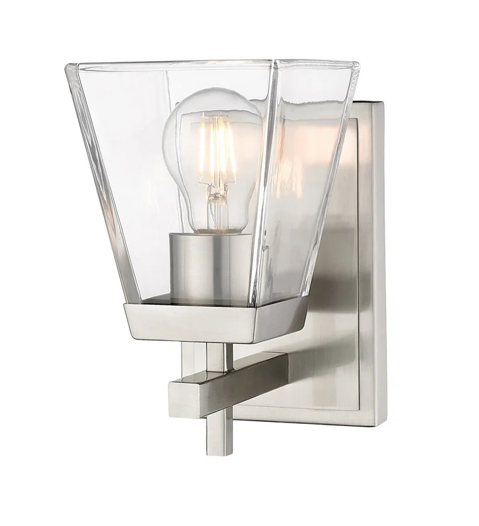 Z-Lite 819-1S-BN Lauren One Light Wall Sconce, Brushed Nickel