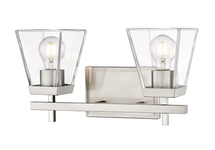 Z-Lite 819-2V-BN Lauren Two Light Vanity, Brushed Nickel