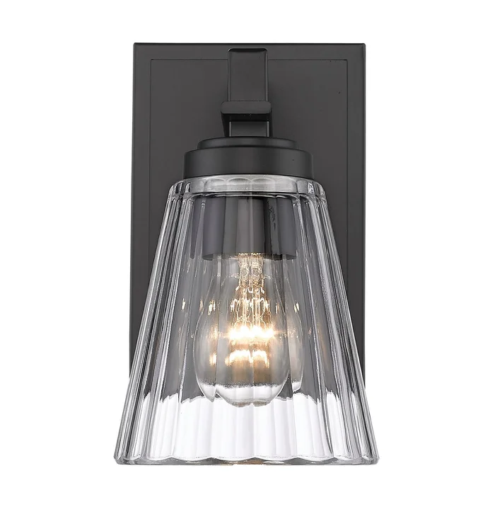 Z-Lite 823-1S-MB Lyna One Light Wall Sconce, Matte Black