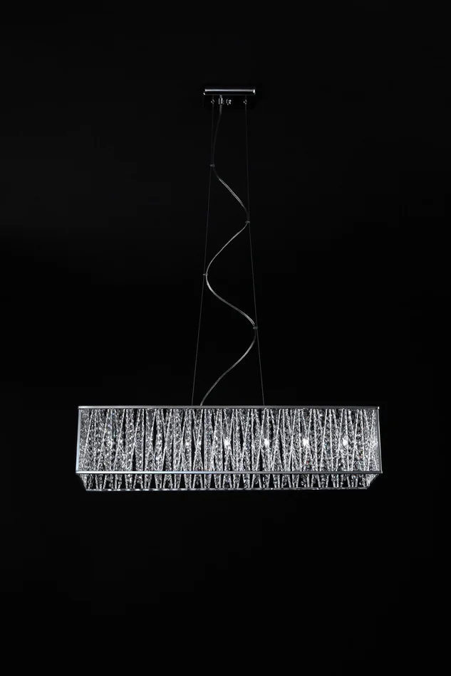 Z-Lite 872CH-34 Terra Seven Light Pendant, Chrome