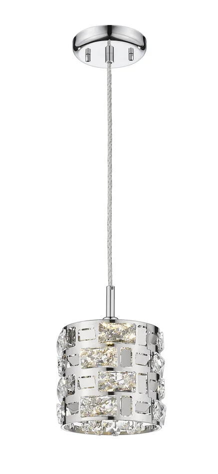 Z-Lite 912MP-CH Aludra One Light Mini Pendant, Chrome