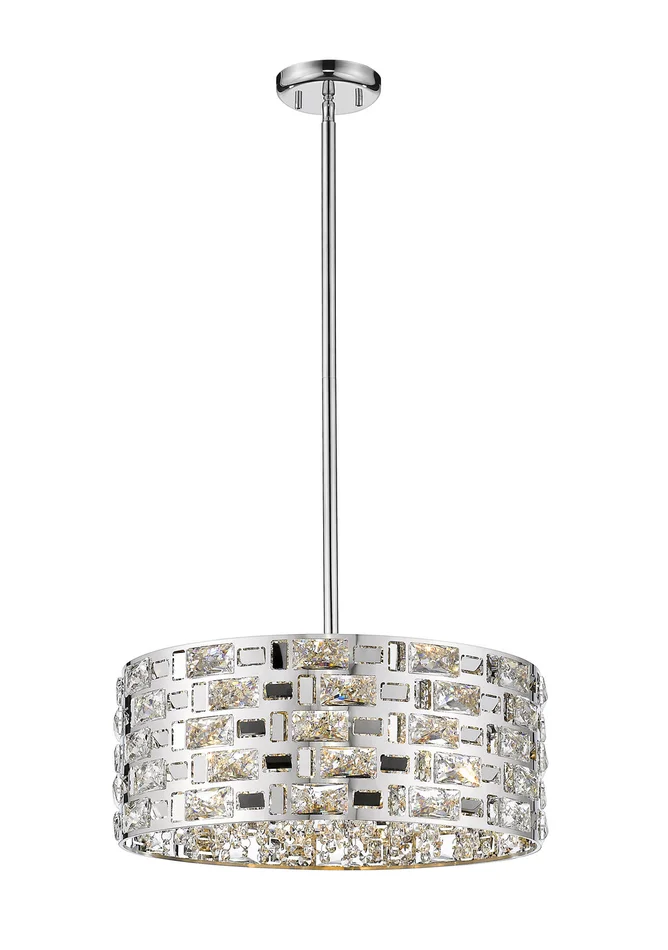 Z-Lite 912P-CH Aludra Five Light Pendant, Chrome
