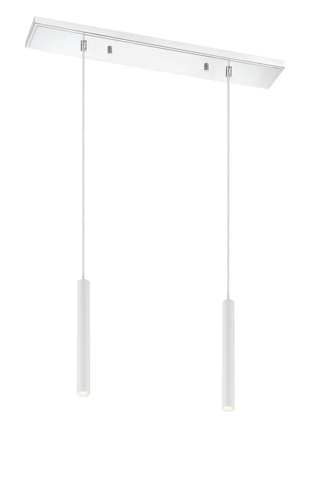 Z-Lite 917MP12-WH-LED-2LCH Forest LED Island Pendant, Chrome