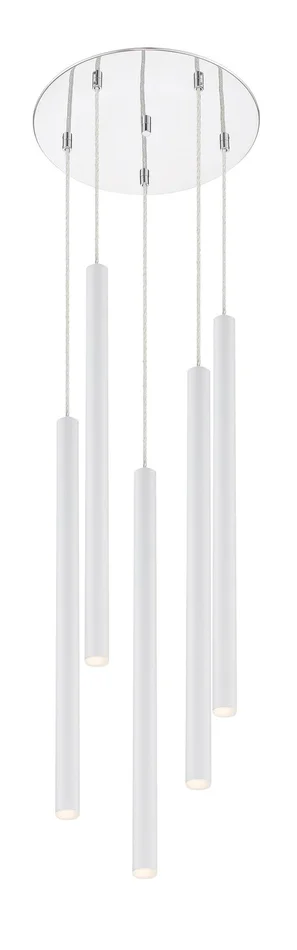 Z-Lite 917MP24-WH-LED-5RCH Forest LED Island Pendant, Chrome