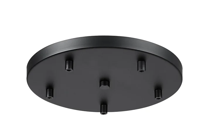 Z-Lite CP1205R-MB Multi Point Canopy Five Light Ceiling Plate, Matte Black