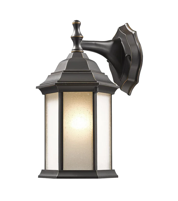 Z-Lite T21-ORB-F Waterdown One Light Outdoor Wall Sconce, Oil Rubbed Bronze