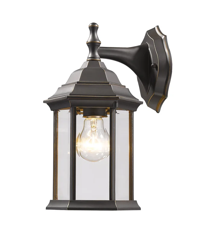 Z-Lite T21-ORB Waterdown One Light Outdoor Wall Sconce, Oil Rubbed Bronze