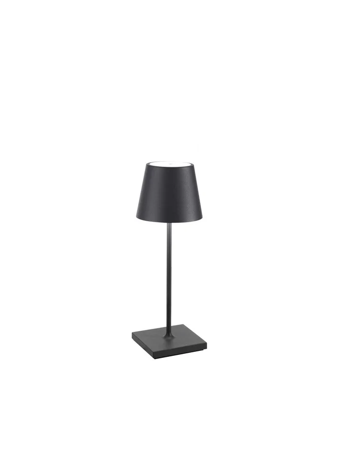 Zafferano LD0320N4 Poldina Pro LED Table Lamp, Dark grey
