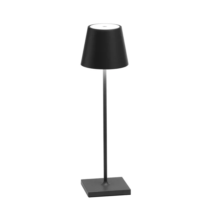 Zafferano LD0340N4 Poldina Pro LED Table Lamp, Dark grey