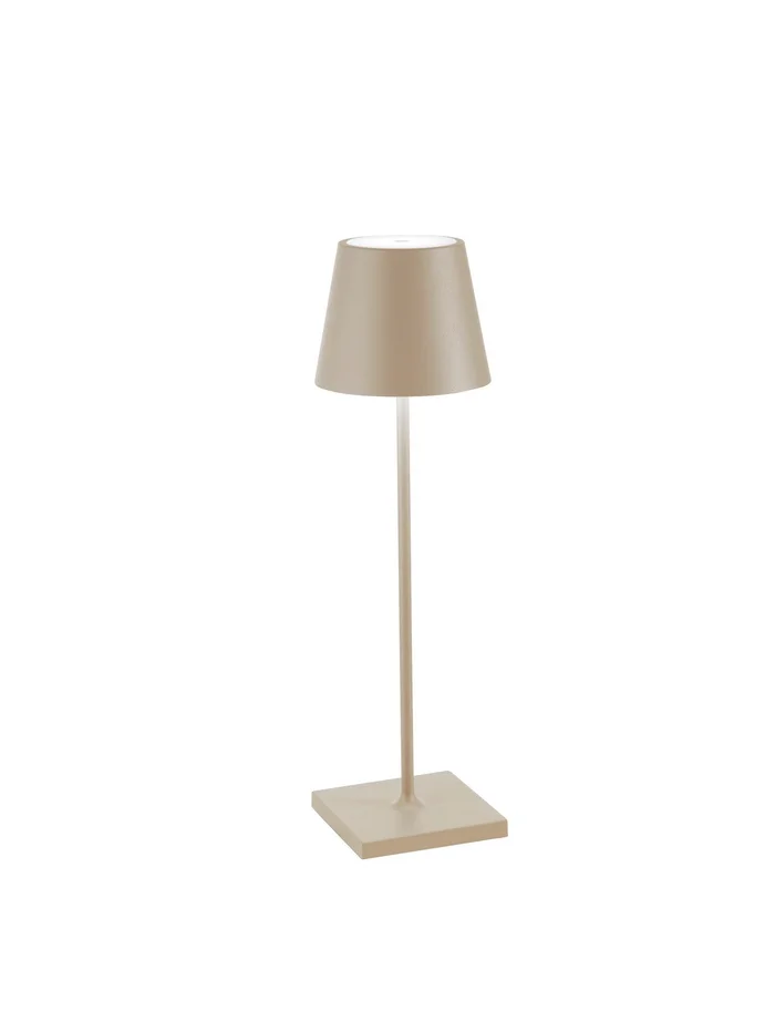 Zafferano LD0340S4 Poldina Pro LED Table Lamp, Sand