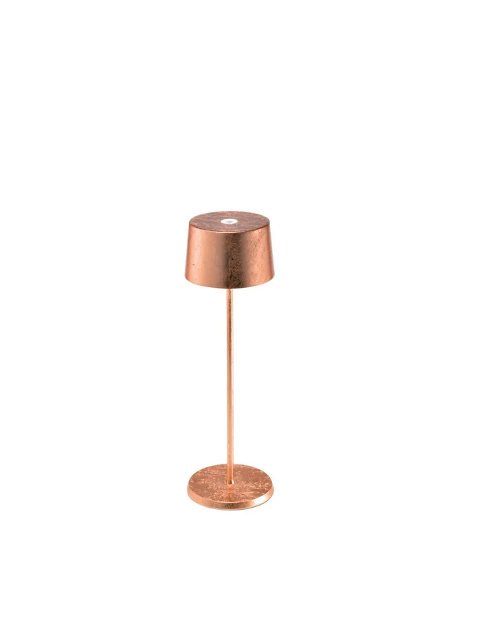 Zafferano LD0850RFR Olivia LED Table Lamp, Copper leaf