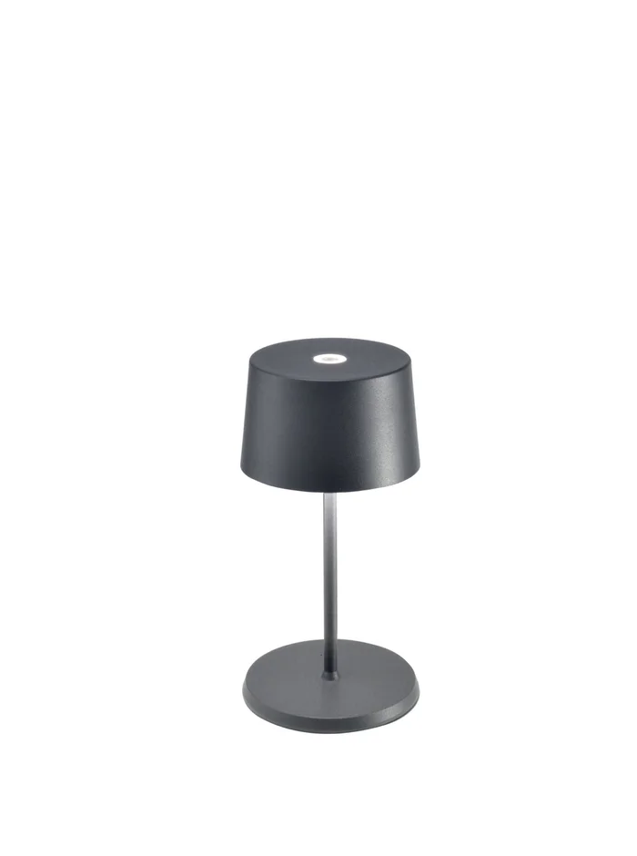 Zafferano LD0860N4 Olivia LED Table Lamp, Dark Grey