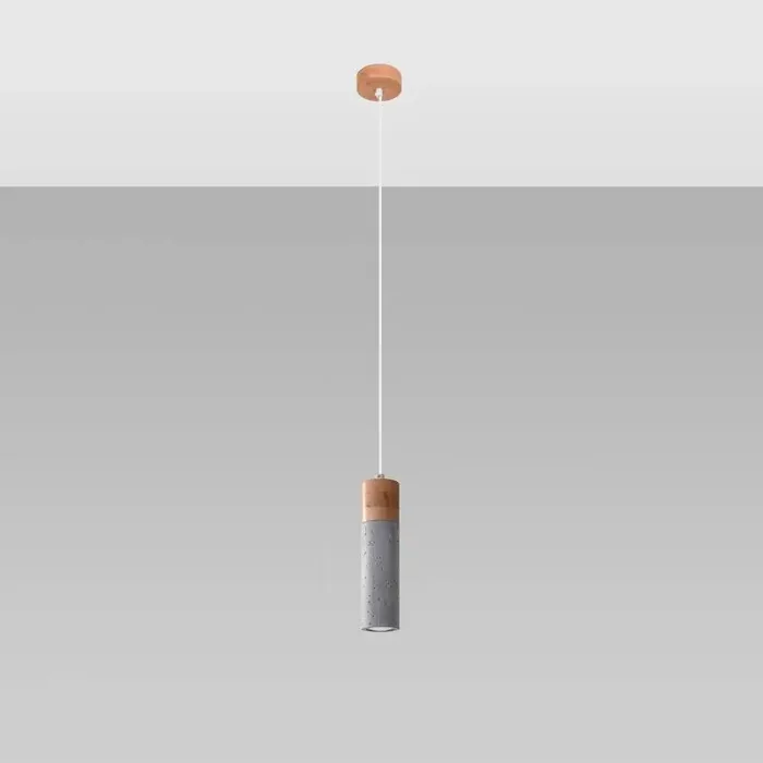 Zane 1 Concrete Pendant Lamp SOLLUX – Ledkia