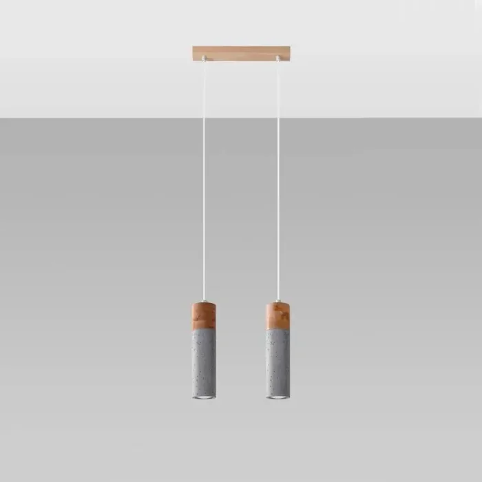 Zane 2 Concrete Pendant Lamp SOLLUX – Ledkia