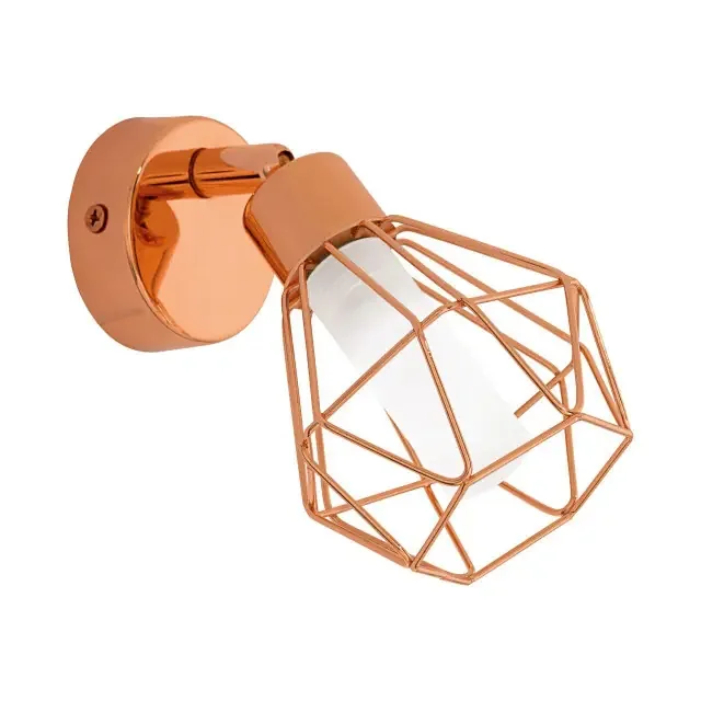 Zapata Copper with White Satin Glass Shade Wall Light