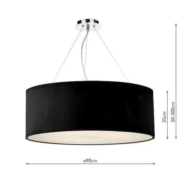 Zaragoza 6 Light Black 90CM Pendant Light – Clearance